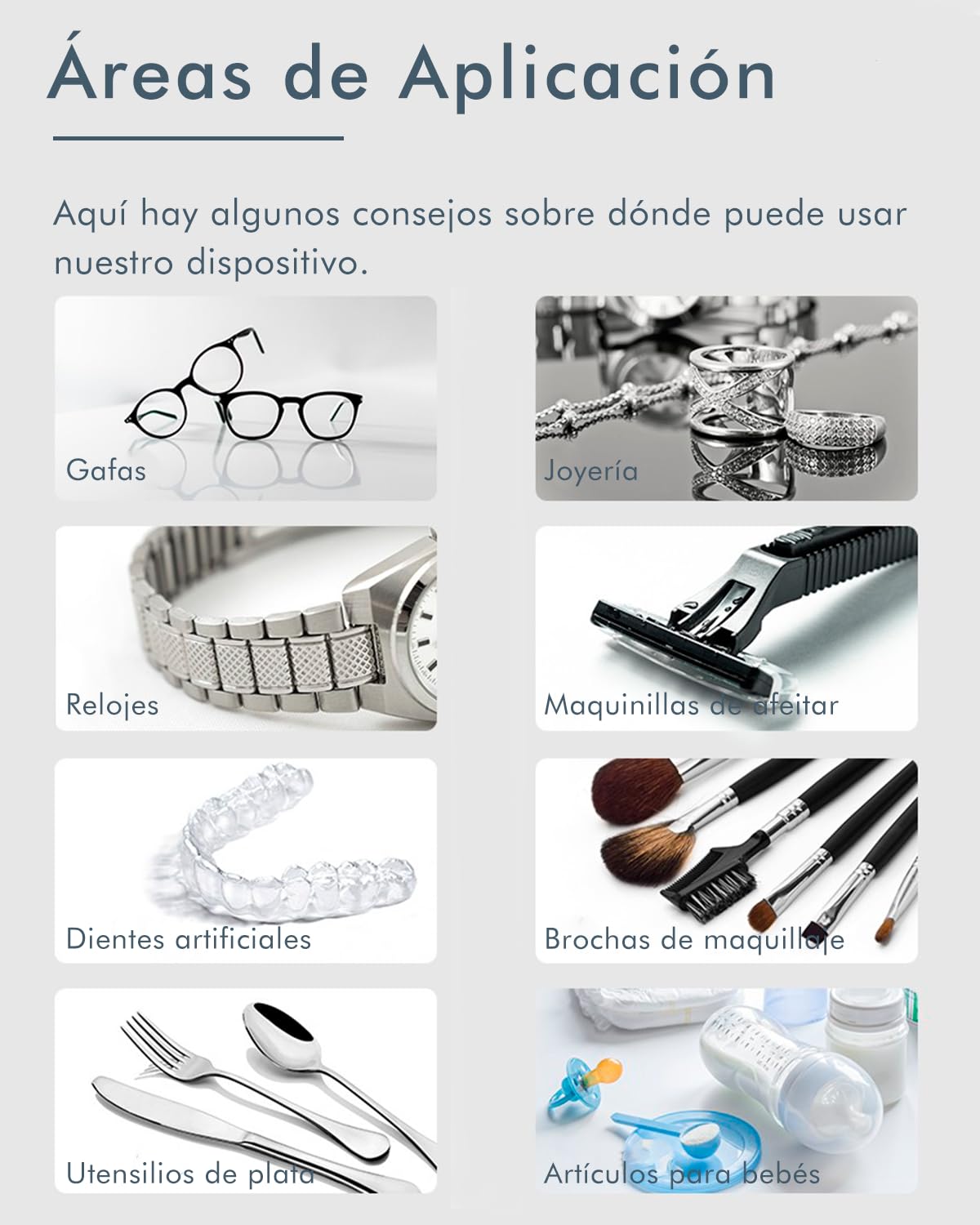 mfa® | Limpiador Ultrasonidos | Limpiador Gafas Ultrasonico de Tiempo | Ultrasonidos Limpieza | Limpiador Ultrasónico Para Gafas, Plata, Dentaduras, Joyas, Relojes, Razots | Ultrasonic Cleaner