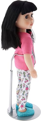 Miniatura 6 de Plymor DSP-70S - Soporte ajustable plateado para muñecas, se adapta a muñecas o figuras de acción de 12, 13, 14, 15, 16 y 17 pulgadas, la cintura es