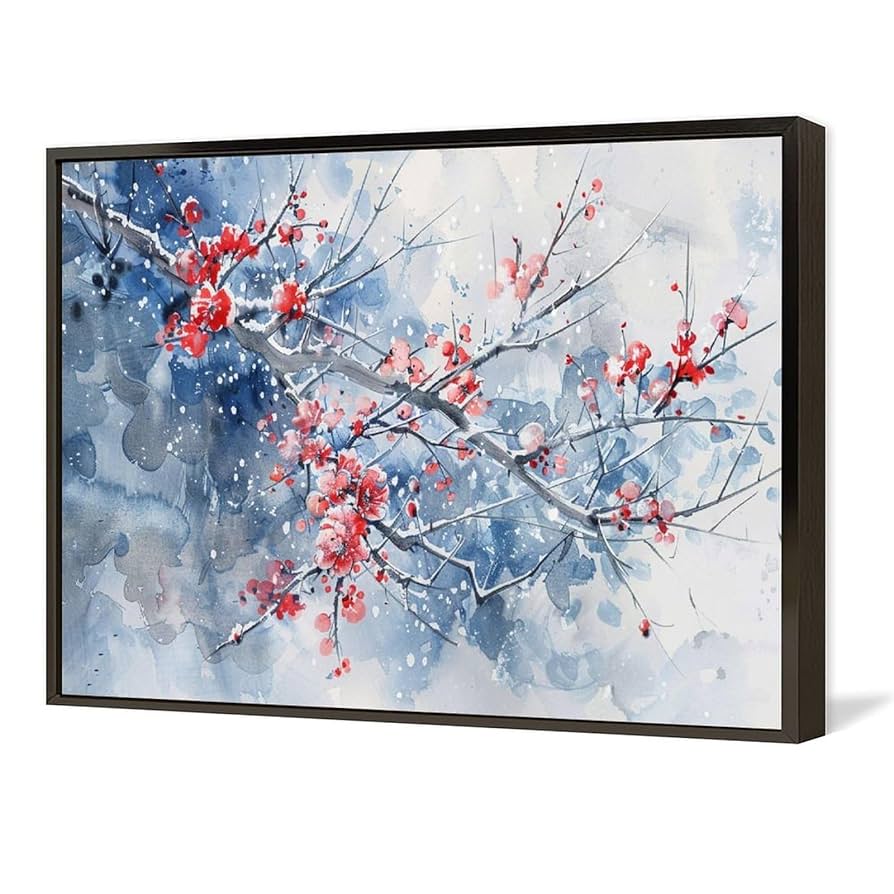 油絵 梅の花