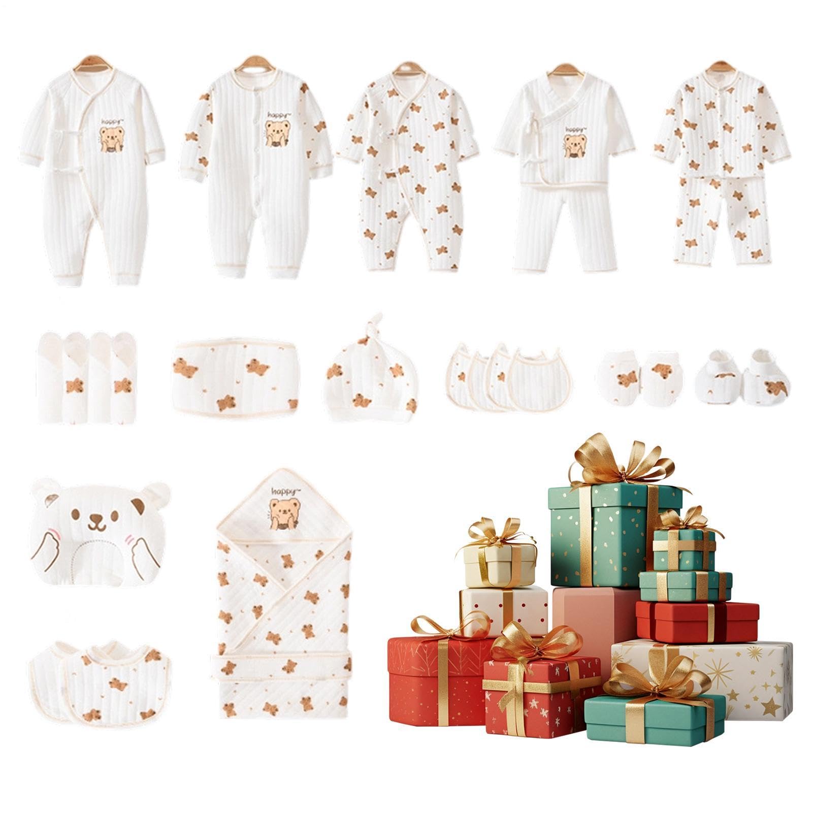 Conjunto de ropa para niños, de algodón, unisex, lindo atuendo, suave y transpirable, para niños, unisex, para casa, ducha, mamá, cumpleaños, registro de fotografía