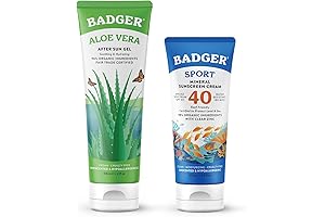 Badger SPF 40 Sport Mineral Sunscreen Cream & Organic Aloe Gel
