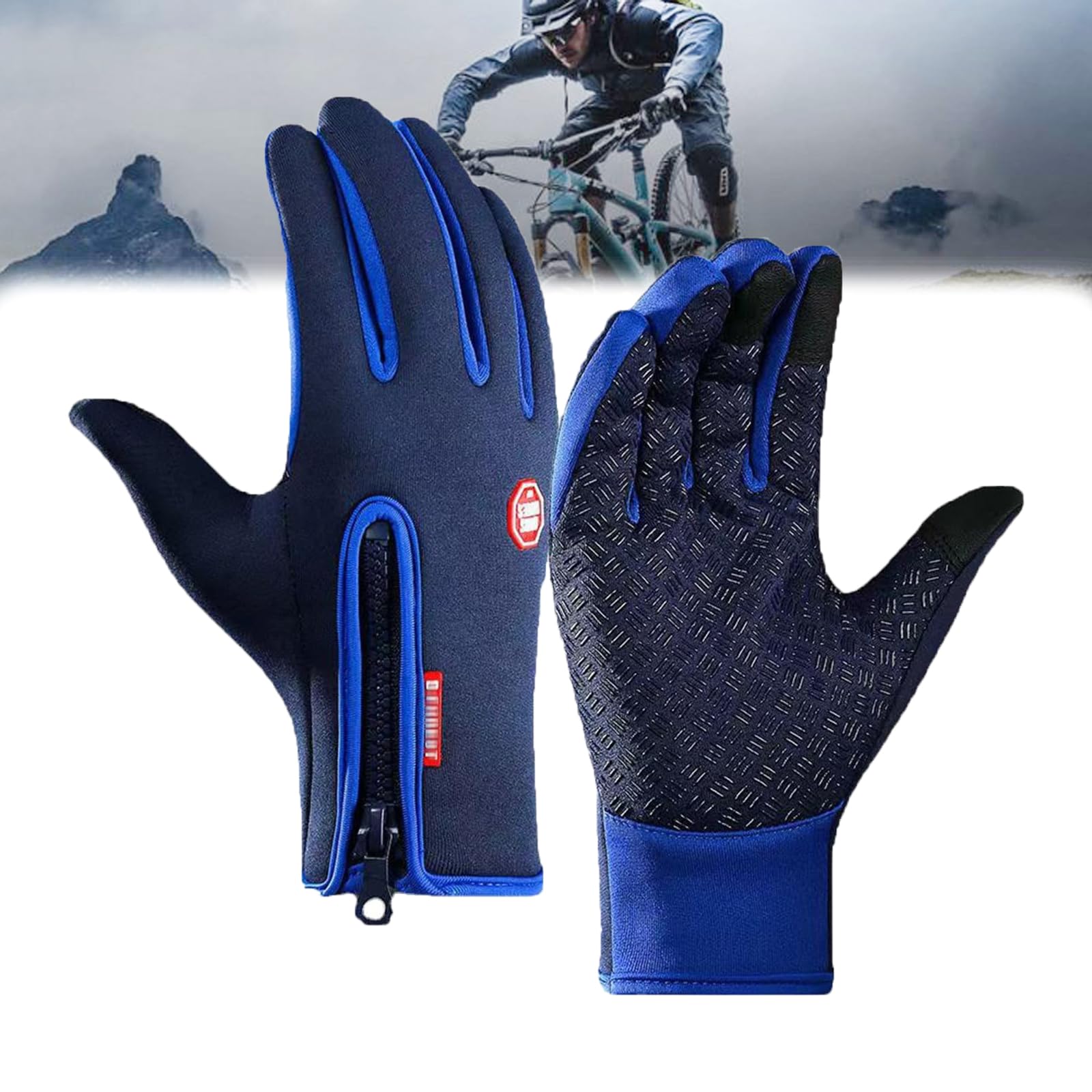 Waterproof &amp; Windproof Thermal Non-Slip Gloves, Outdoor Sports Glove with Touchscreen Fingers