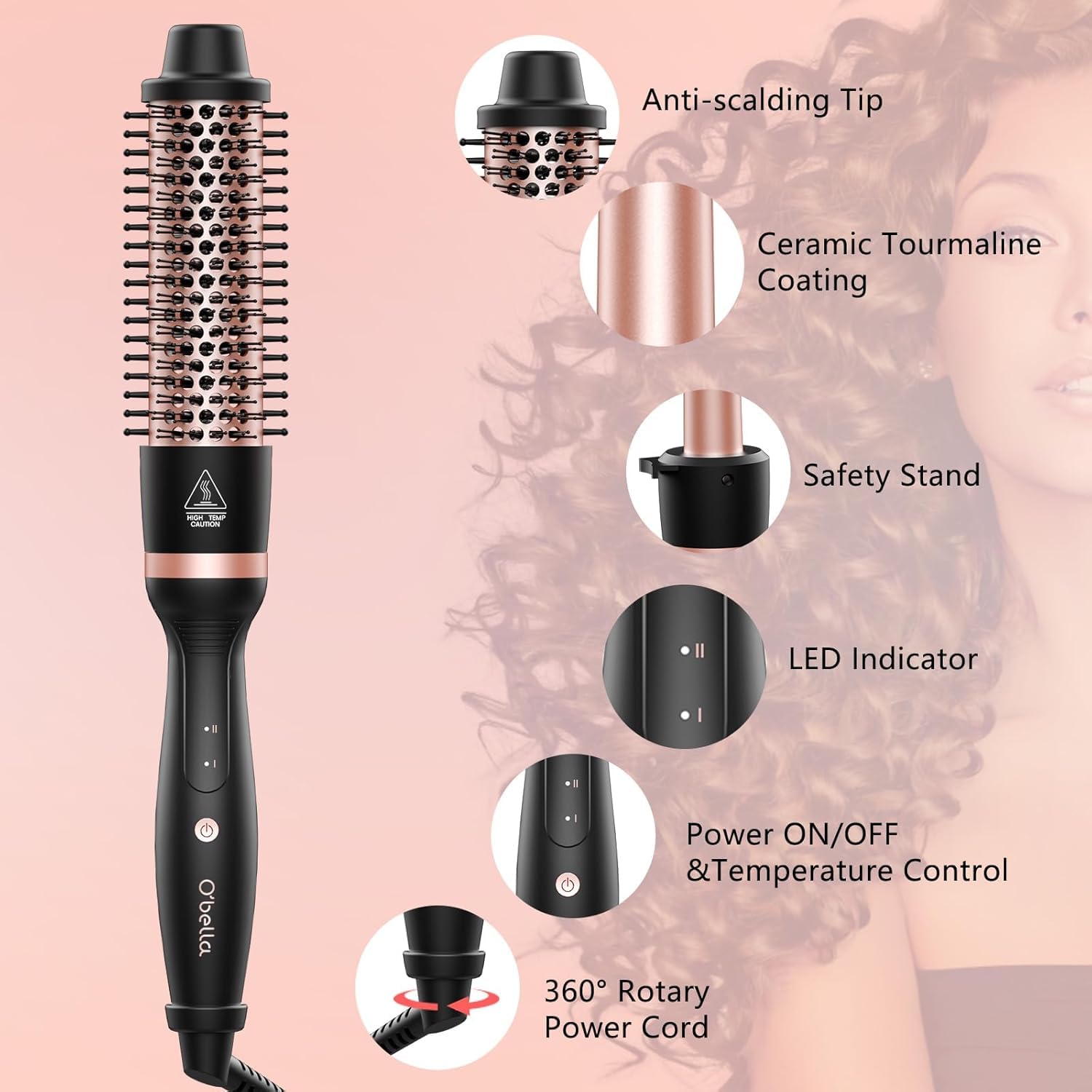 Amazon.com: O'bella 5 in 1 Curling Iron Set,Curling Wand Set with