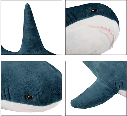 Miniatura 2 de MUPI Almohada de peluche de tiburón de 17 pulgadas, almohada de tiburón de peluche, tiburón de juguete, tiburón de peluche, gran peluche, muñeca de