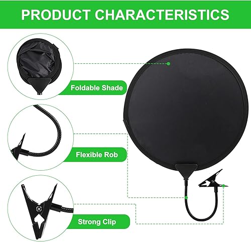 Miniatura 4 de Parasol para laptop con clip, parasol plegable para laptop de 15.7 pulgadas, parasol para laptop, parasol para laptop, protector solar para