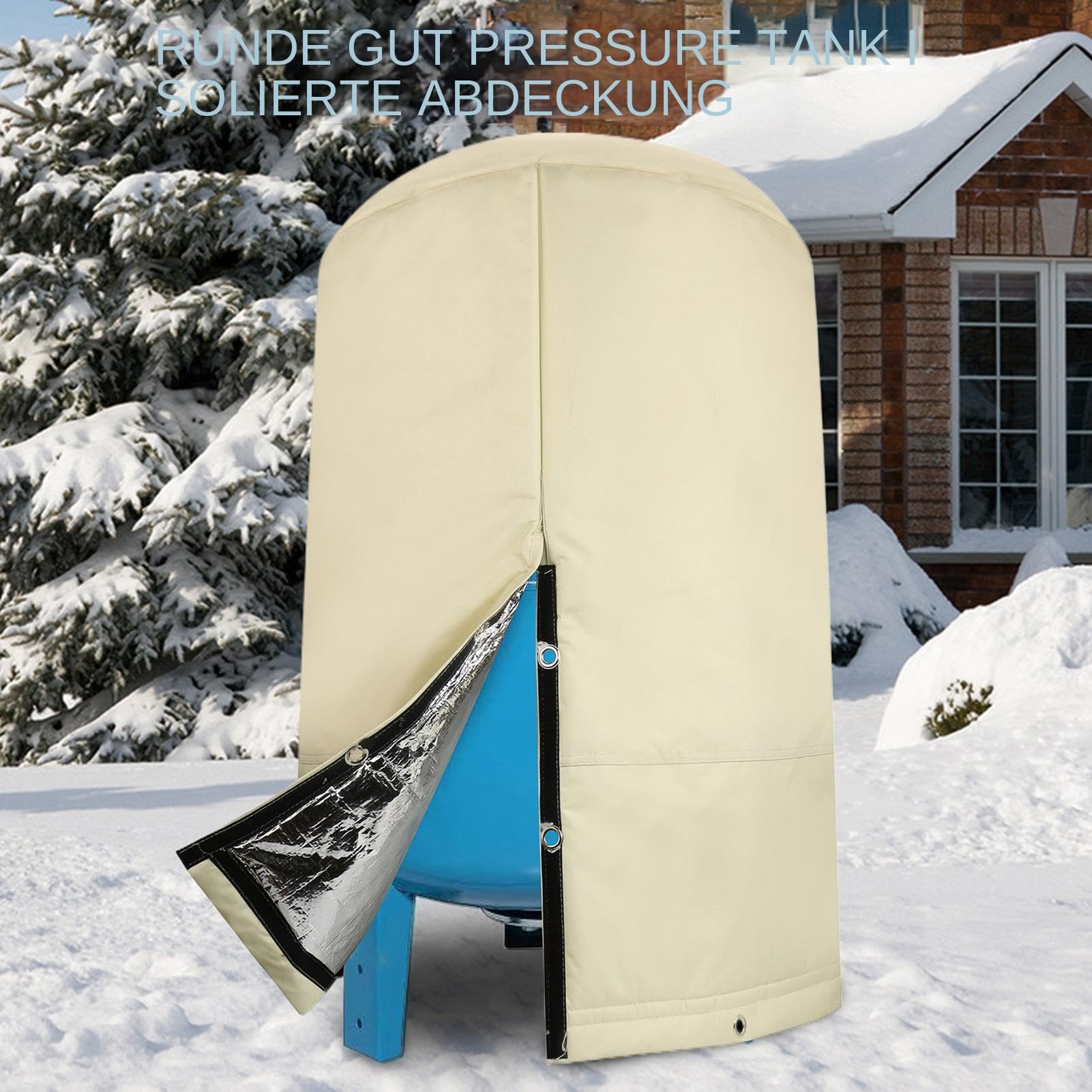 Well Pump Cover, Water Pump Protector, 40 x 40 x 86 cm / 15,75 x 15,75 x 33,86 , odporna na mróz, odporna na warunki atmosferyczne, izolowana konstrukcja, do użytku na zewnątrz, do ogrodu