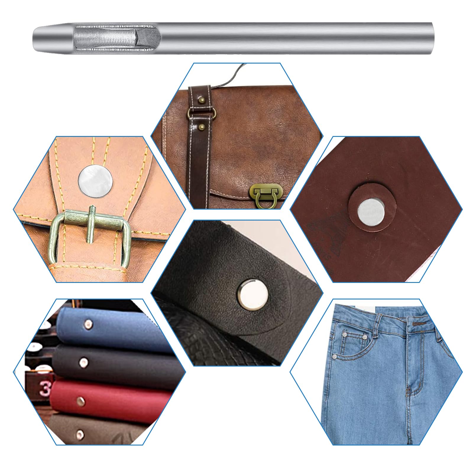 Grommets Eyelets Outils, Oeillets pour Baches, Trousse à Oeillets, œillets Ovales Twist Verrouiller en Laiton, Trousse à œillets Outils pour Bâche, Chaussures, Vêtements, Tentes