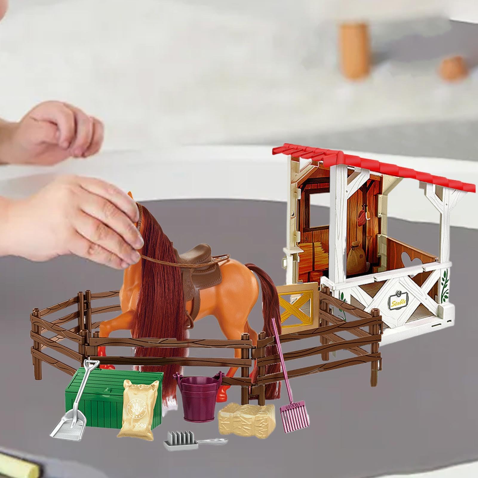 Set Equitazione per Bambini e Bambine Set Realistico Animali Da Fattoria