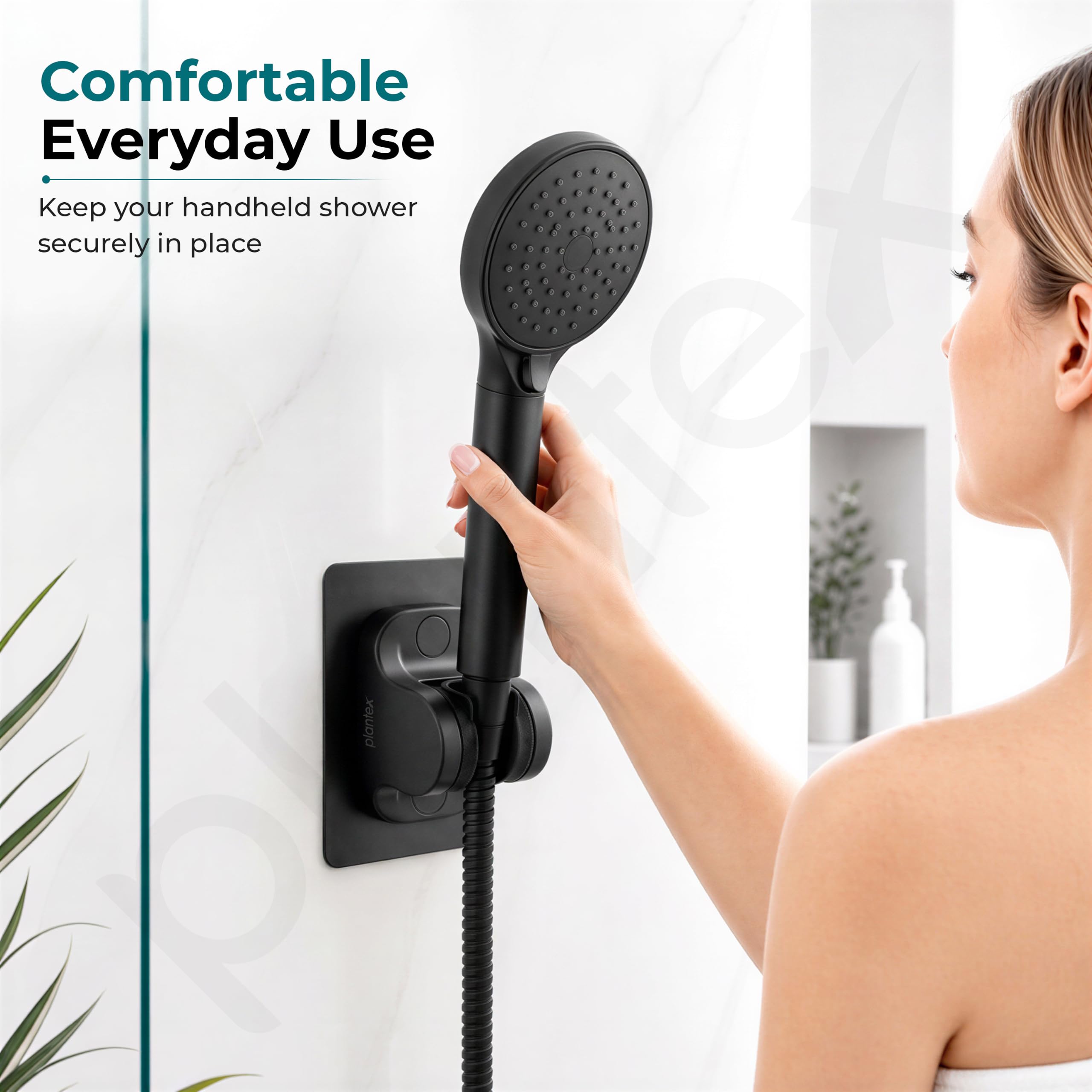 Drill-Free Shower Holder - Easy Wall Mount -7