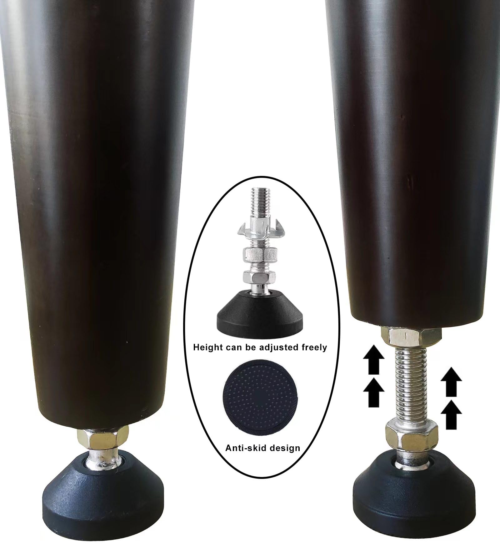 LUORNG Lot De 20 Vis Réglables Pour Pieds De Table Et De