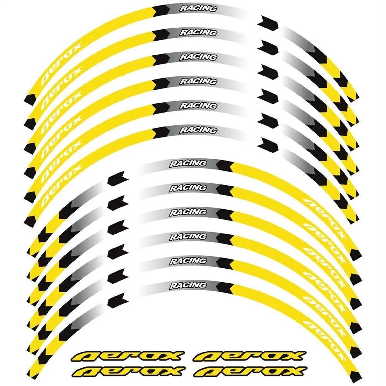 Motorcycle Wheel Sticker Decal Reflective Rim for Yamaha NVX155 for Aerox 155