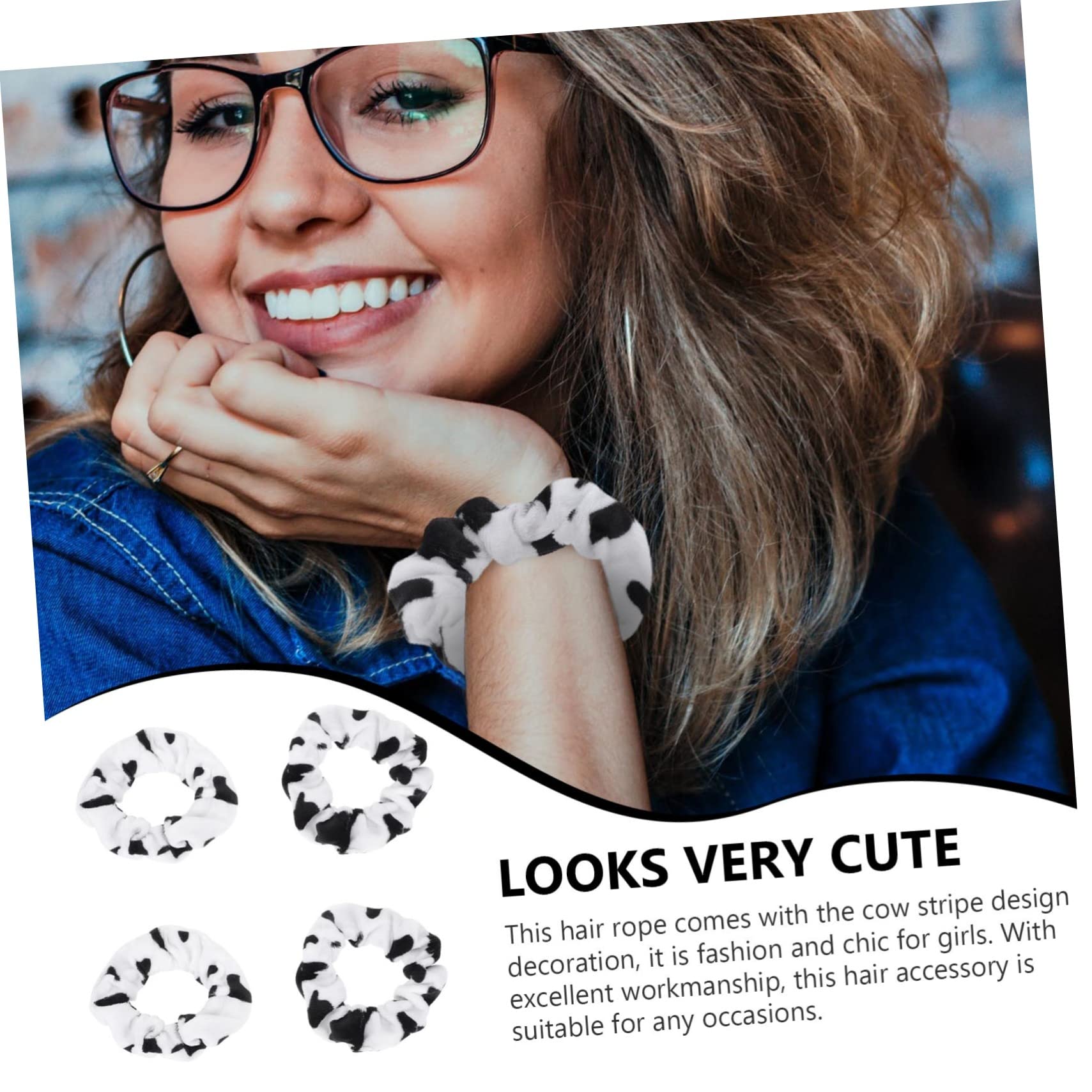 FRCOLOR 50pezzi Elegant Hair Scrunchies Cotton Hair Bands for Girls Versatile for Stylish Looks