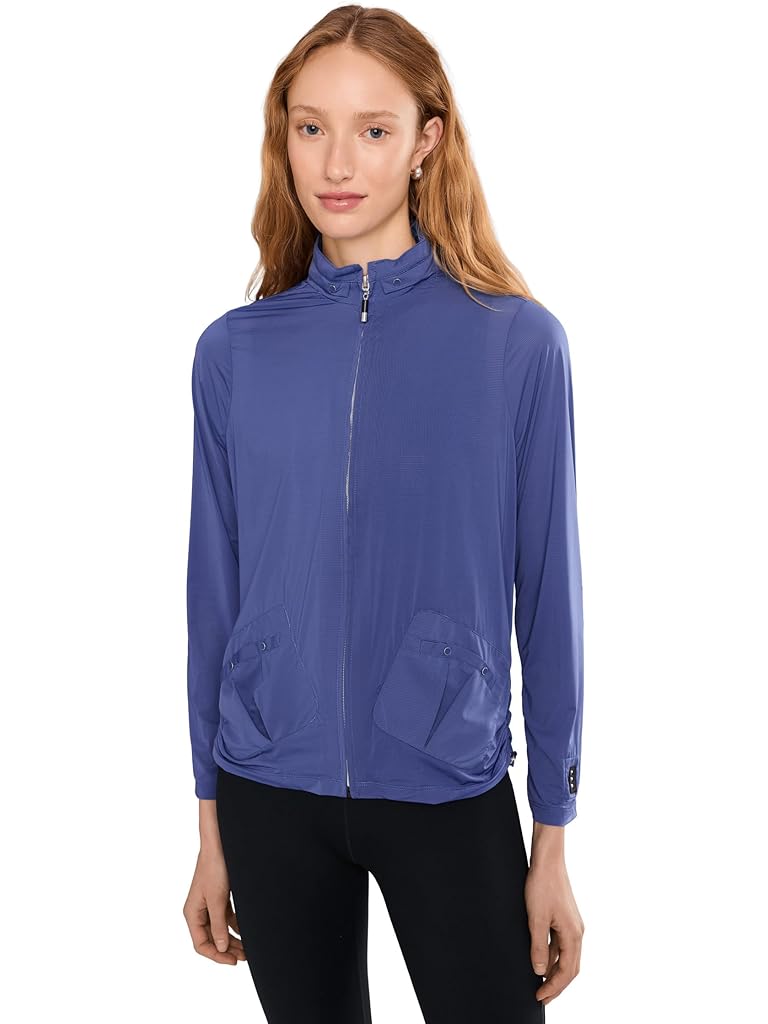 Gray Jamie Sadock Sunsense 35 SPF Lightweight Full Zip Jacket