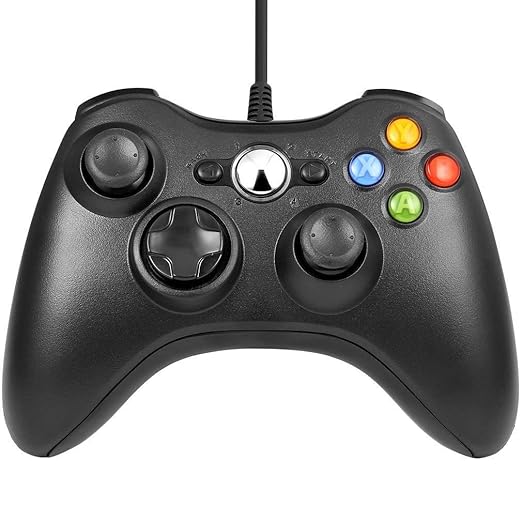 Diswoe Controllers for PS-3, Wireless PS-3 Controller 2 Pack, Bluetooth Gamepad Joystick, Double Vibrating Controller for Play_station 3 with 2 USB Charging Cables Thump Grips, Black