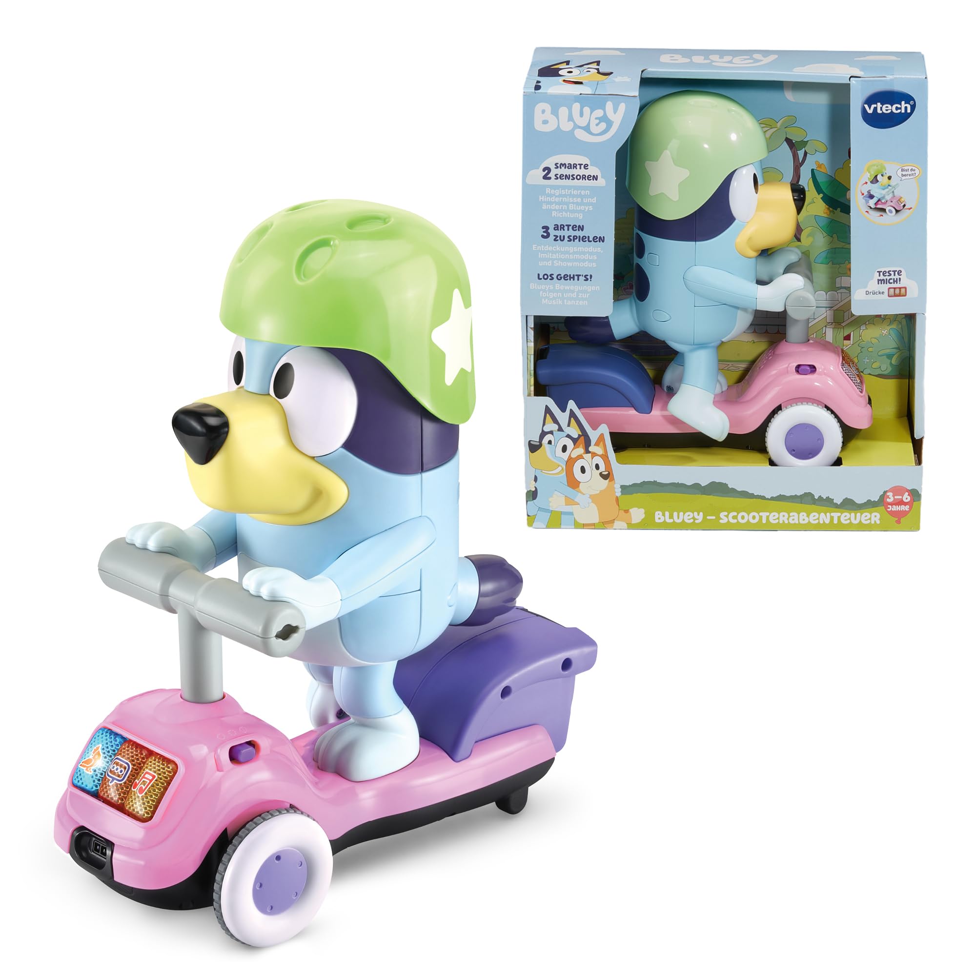 VTech Bluey Scooterabenteuer – Interaktives Spielzeug 3-6 Jahre