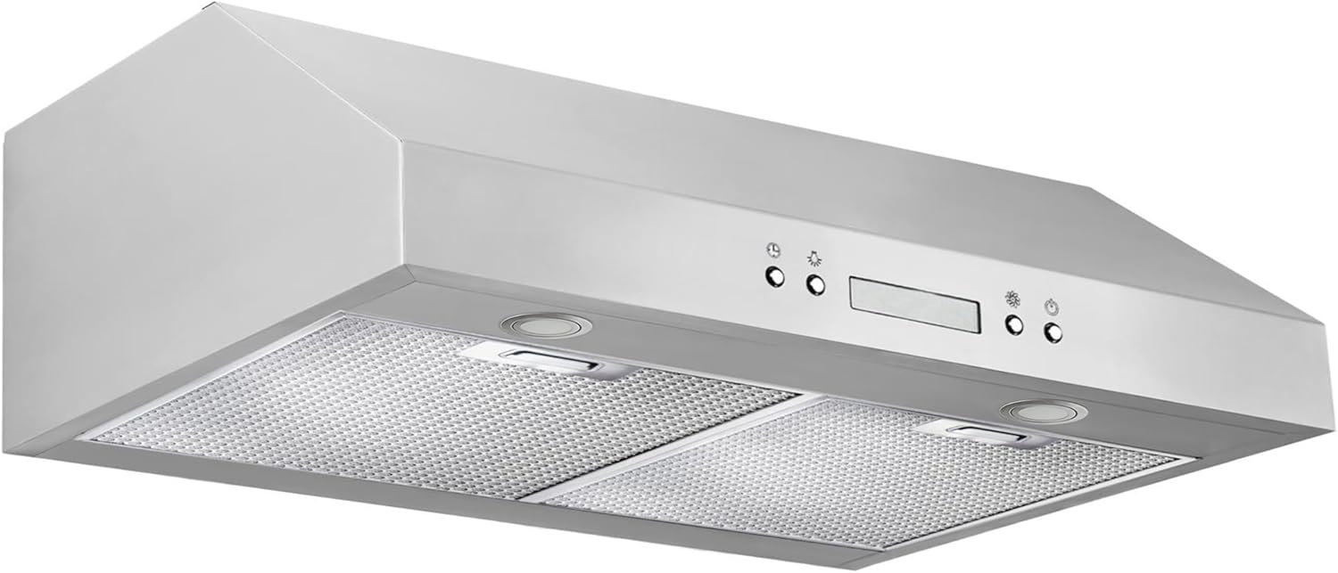 Best Seller Ancona AN-1280 UCP430 Under-Cabinet Range Hood, Stainless Steel Range Hood, 30-Inch Range Hood with Lights