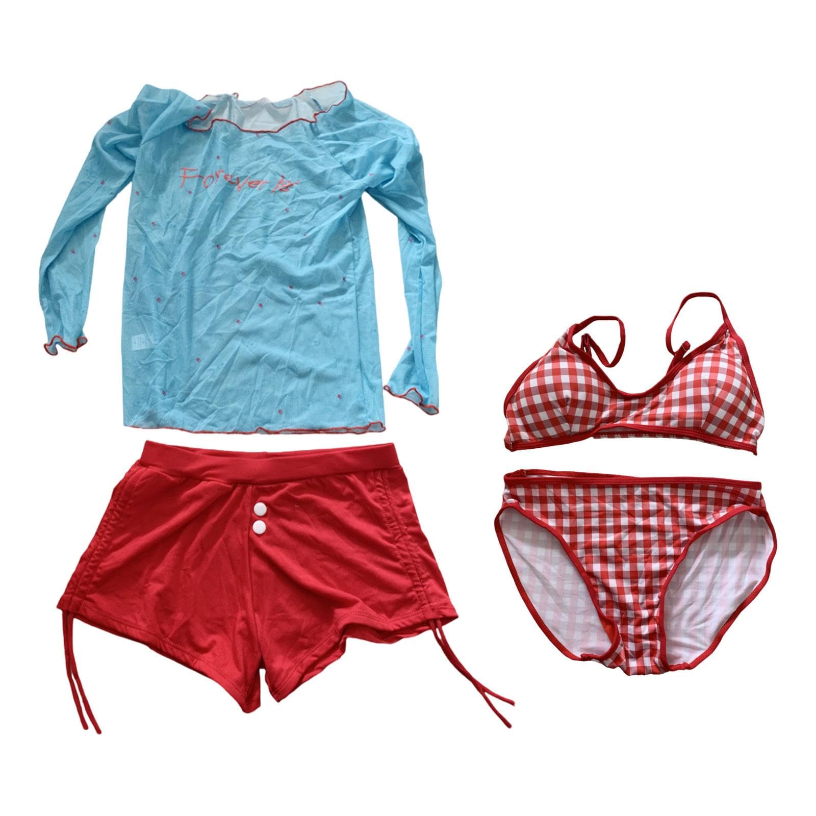 Merishopp Four Piece Swimsuit Lady Bra Women Bikini Set for Birthday Gift Travel Party L | Clothing, Shoes & Accessories | Womens Clothing | Swimwear-picture-21