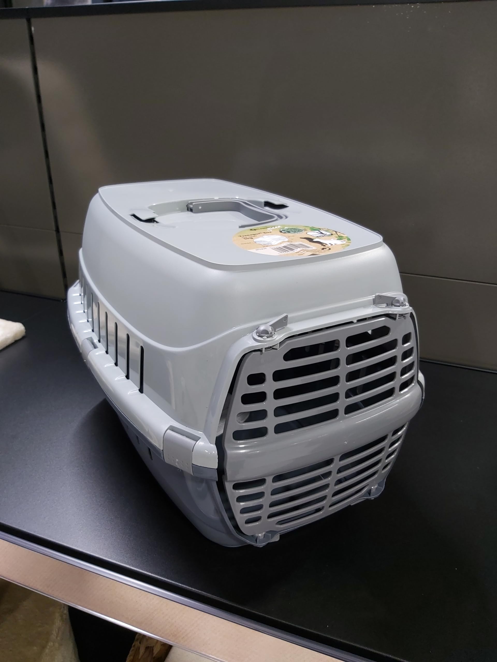 Cage de Transport Chat - Chien - Flamingo Noah 1 Multicolore - 32 x 49 x 30,5 cm - avec poignée - Clips de sécurité - Ouvertures Ventilation - Fentes Ceinture sécurité - fabriqué en Europe