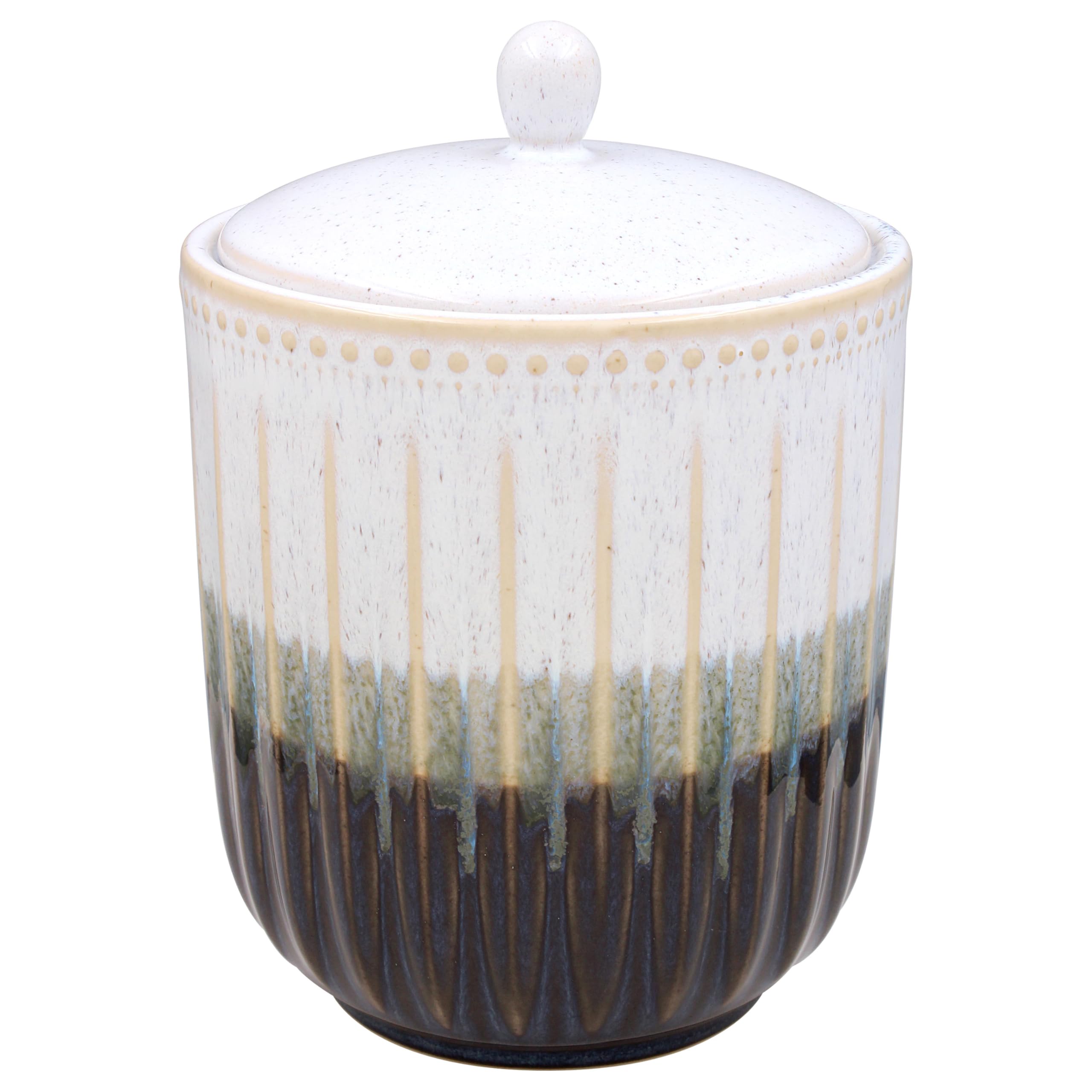 Bocal rangement céramique couvercle boîte conservation thé café sucre petits essentiels