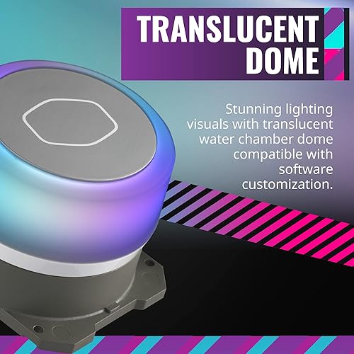 Miniatura 2 de Cooler Master MasterLiquid ML240 Illusion White Close-Loop AIO - Enfriador líquido de CPU AIO cúpula translúcida bomba de cámara dual de 3