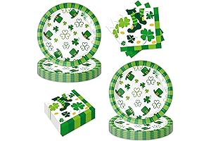 40-piece St. Patrick's Day Plates and Napkins Set for 20 Guests