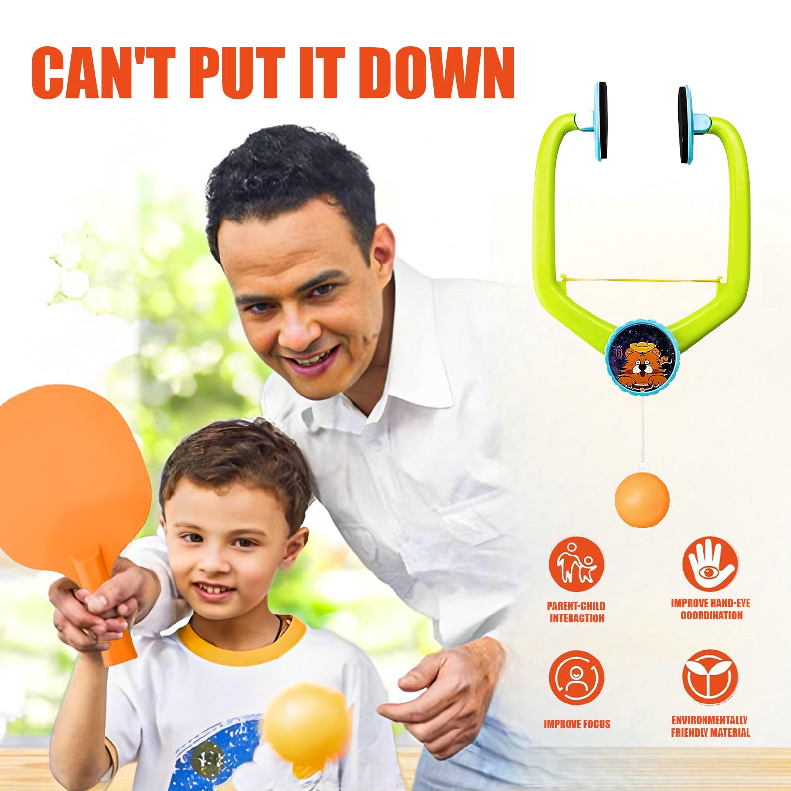 Jeu de Ping-Pong à Porte Réglable, Tennis de Table d'intérieur à Suspendre, Entraîneur de Table Suspendu, Entraîneur de Table Suspendu pour Enfant Adulte