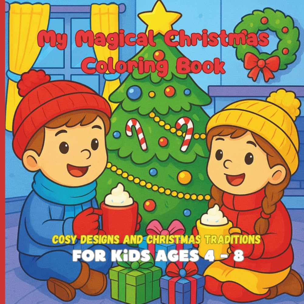 My Magical Christmas Coloring Book: Fun Holiday Coloring Pages and Christmas Story for Children Ages 4–8 – Family Traditions, Learn, Color, Celebrate ... your family while you are waiting for Santa!