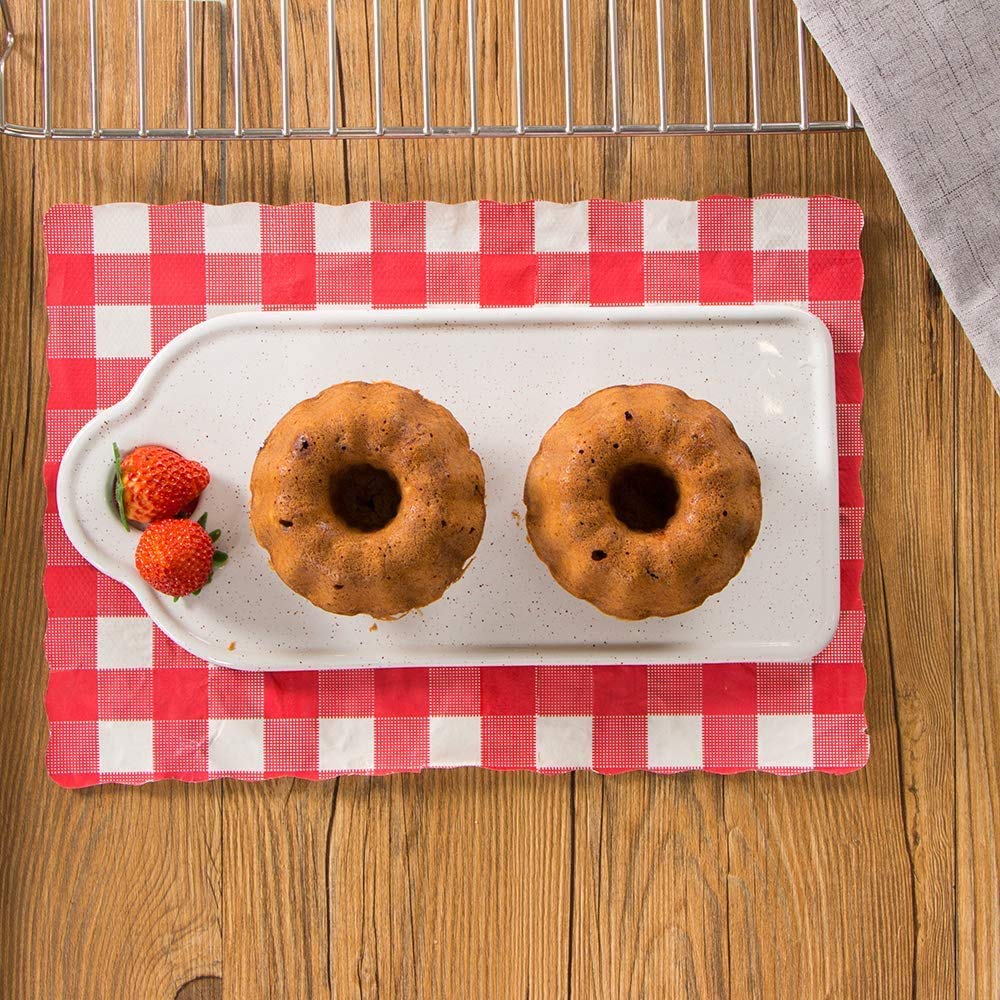 webake Moule Kouglof Mini 11cm Lot de 4 Moule à Gâteau Rond Avec Revêtement Antiadhésif Moule à Kougelhopf