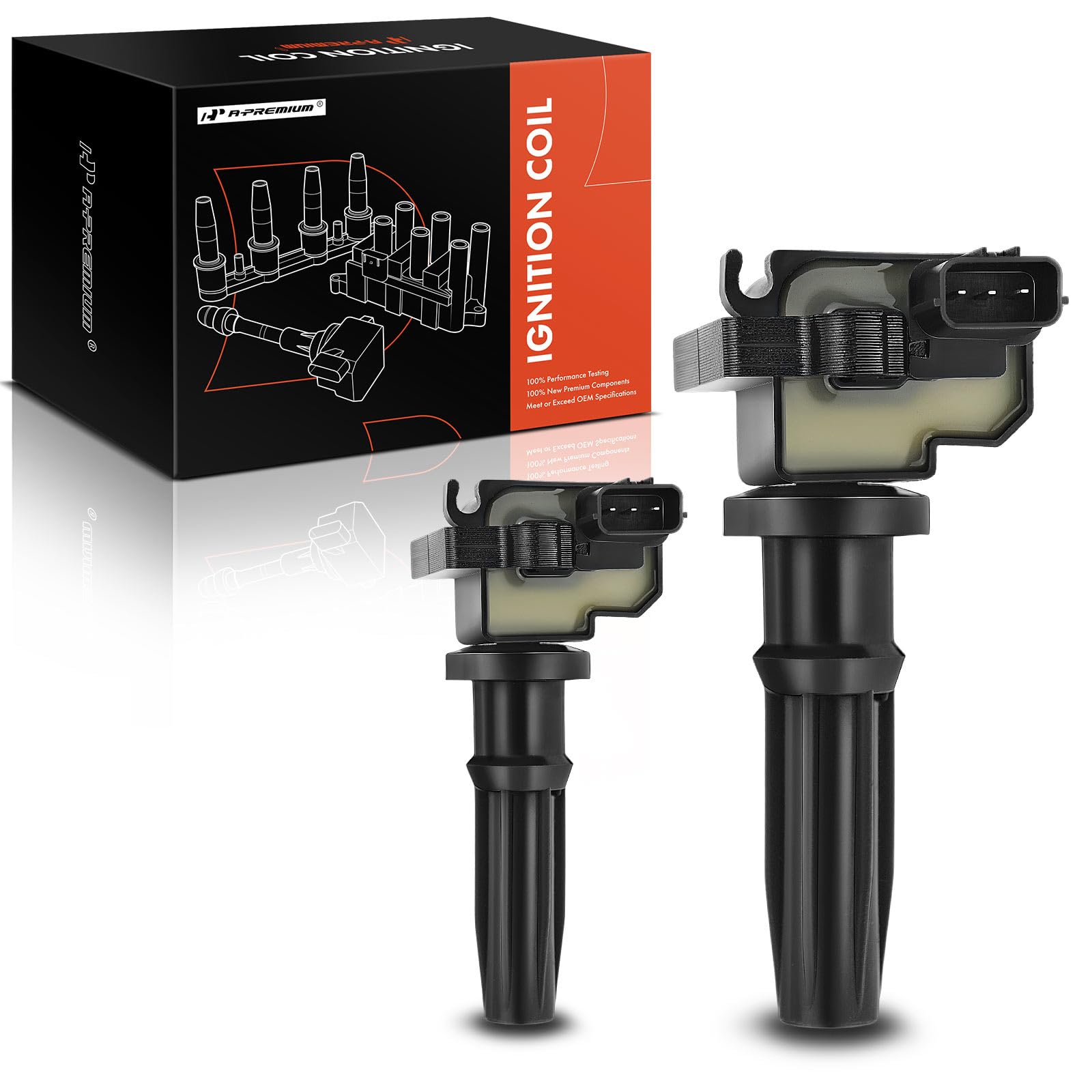 A-Premium Ignition Coils Pack Replacement for Hyundai Santa Fe 2001-2006 Sonata 1999-2005 Kia Magentis 2001-2006 Optima 2001-2005 I4 2.4L 2-PC Set-image-14