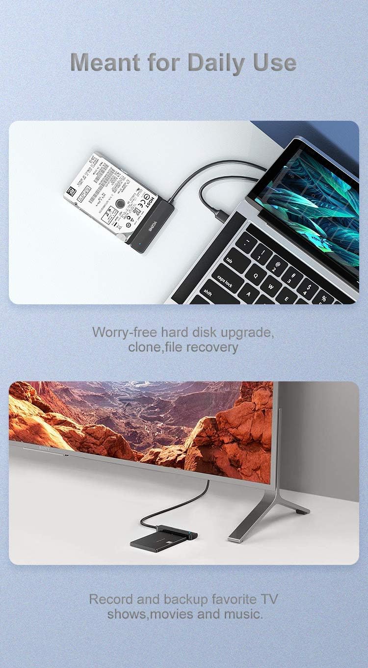 Lіmіtеd Stосk VCZHS Tech SATA to USB C Cable - SATA to USB 3.1Type C Adapter Cable for USB 3.0 to 2.5 Inch SATA III Hard Drive Adapter Support UASP,USB C to SATA