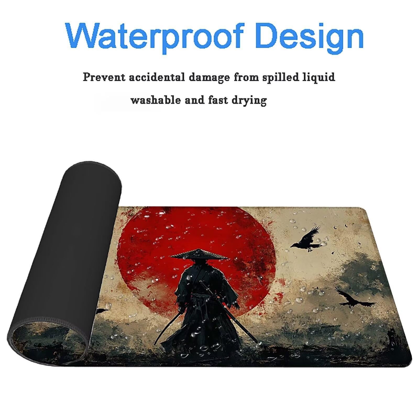 Tappetino Mouse Gaming, 1200x600mm Tappetino Mouse XXL Retro 0c0-239 | Mouse Pad Grande, Ottimizzato per i Sensori da Gioco, Migliora Precisione e Velocità, per Mac e PC, guerriero