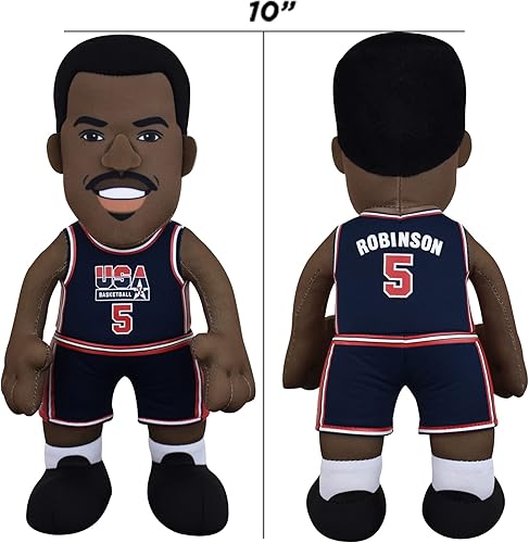 Miniatura 4 de Bleacher Creatures Figura de felpa de David Robinson de baloncesto de EE. UU., 10 pulgadas, un equipo de ensueño para jugar o exhibir