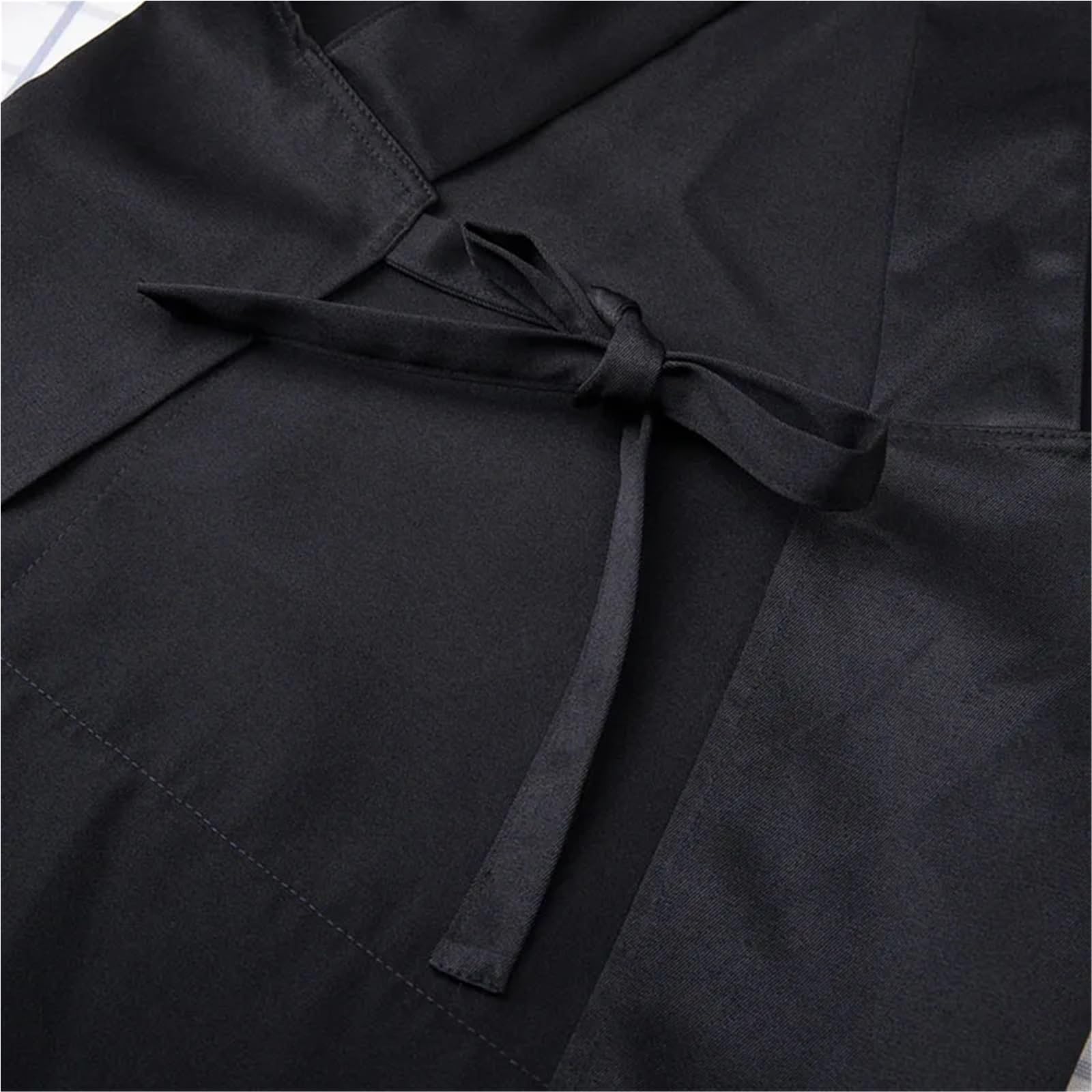 Delantal De Cocina Delantal con pechera ajustable, 2 uds., con bolsillos, delantales de cocina for mujeres y hombres, delantal de Chef con cuello Halter, delantal Simple, herramienta de cocina(Black)