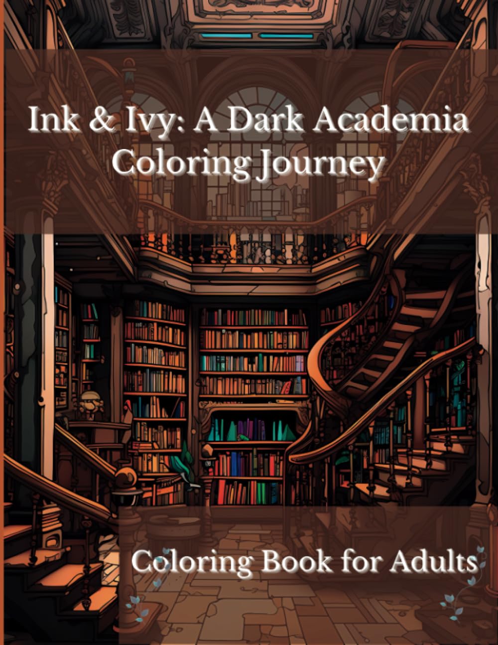 Ink & Ivy: A Dark Academia Coloring Journey: A Relaxing Adult Coloring Book