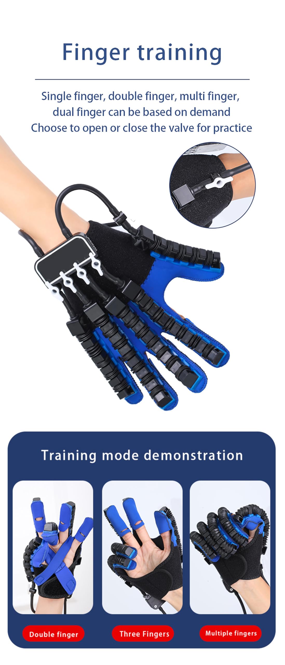 Guantes de robot de rehabilitación con función de mano para recuperación de hemiplejia izquierda y derecha, equipo de rehabilitación de hemiplejia cerebral, dispositivo de rehabilitación robótica para