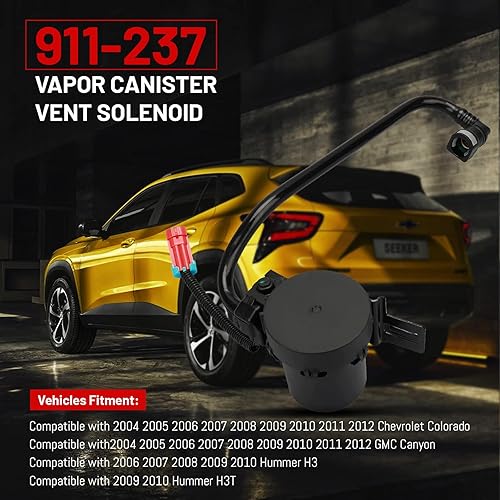 Miniatura 3 de Endxedo Válvula solenoide de ventilación de bote de vapor 911-070 con manguera compatible con Chevy Colorado GMC Canyon Hummer H3 H3T Isuzu Serie I