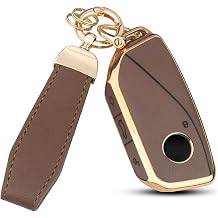 MILD EAST Key Fob Cover for BMW ,Luxury Leather & Soft TPU Key Cover