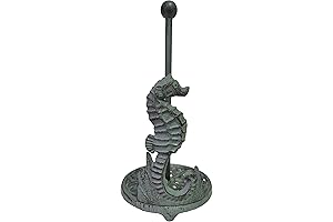 De Leon Collections Handcrafted Cast Iron Beach Paper Towel Holder