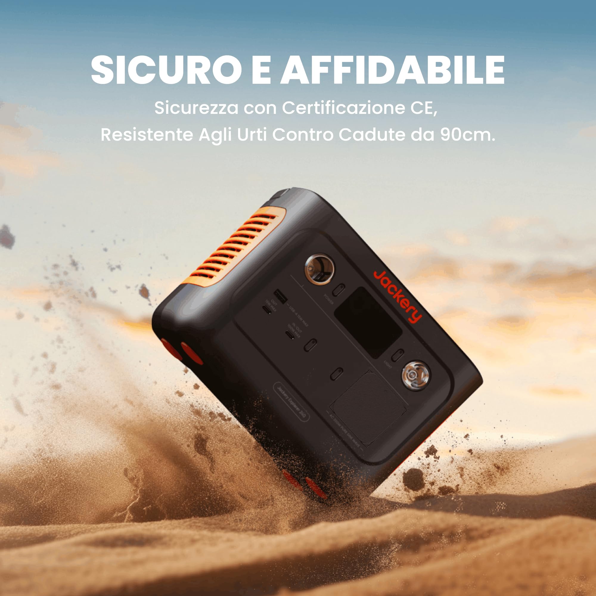 Jackery Explorer 240 V2 Stazione Elettrica Portatile, 256Wh Batteria LiFeP04, Uscita da 300W CA/100W USB-C, Ricarica Completa Rapida 1H, Generatore Solare per Esterno,Campeggio,Emergenza (2024 Nuovo)