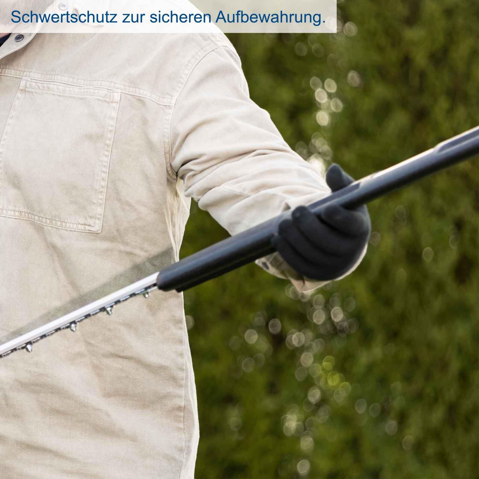 Scheppach Akumulatorowe nożyce do żywopłotu C-HT570-X 20 V | długość cięcia 510 mm | grubość cięcia 16 mm | seria 20 V IXES | miecz 560 mm | w zestawie zabezpieczenie miecza | bez akumulatora i
