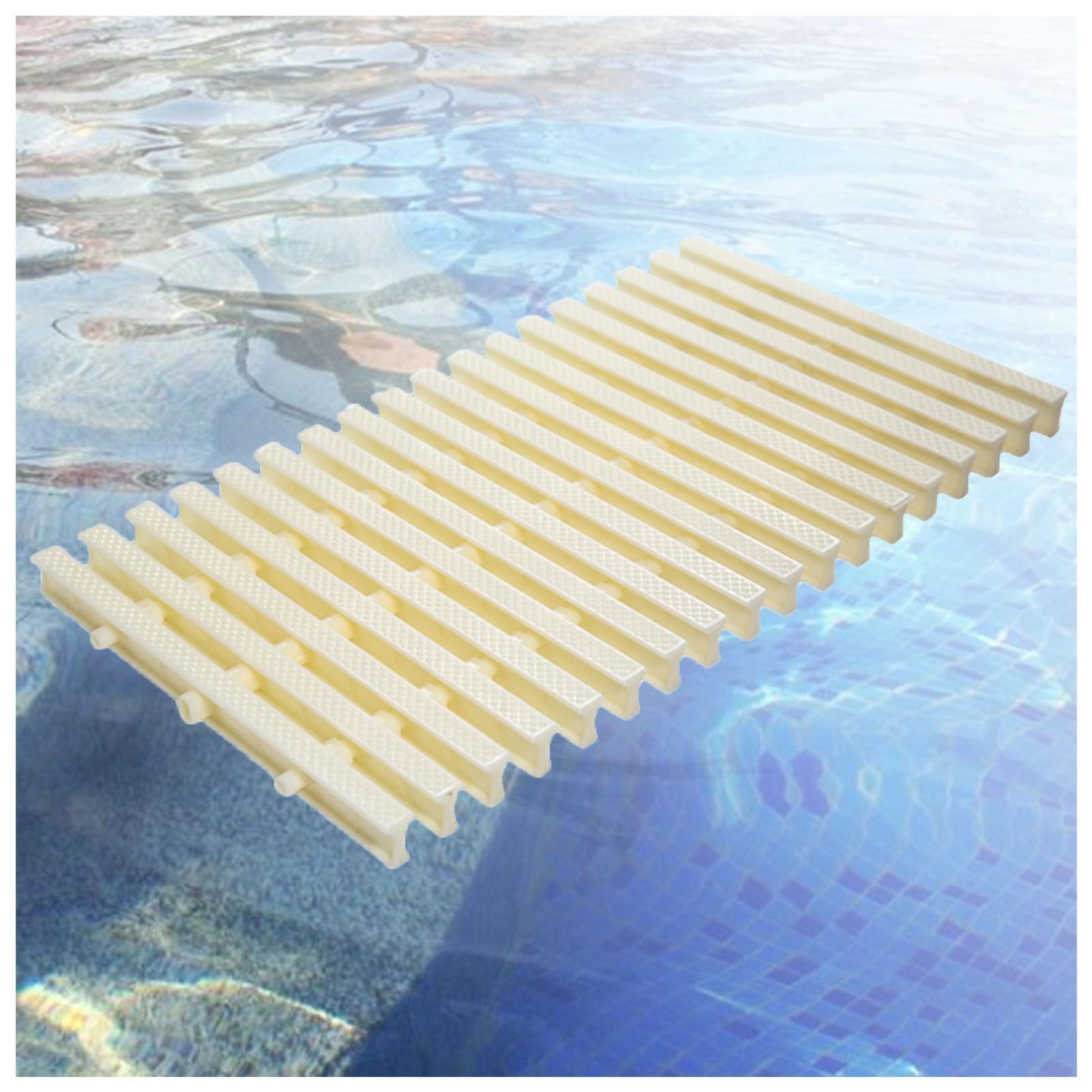 GJMSSMY 360° Flexible Swimming Pool Drainage Ditch Cover, SDeck Sink Activity Drain, 10 PCS, Ideal for Outdoor Decks, Bathrooms & Kitchens (20x100cm)