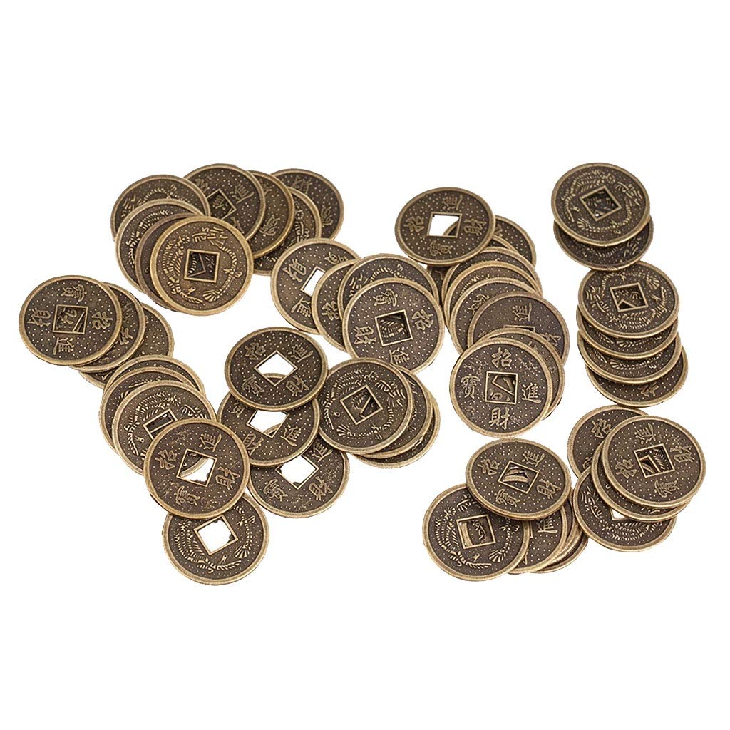 Anwuyang 50Pcs Lucky Chinese Feng Shui Coin For Good Luck Prosperity Protection, Non-Currency Coins