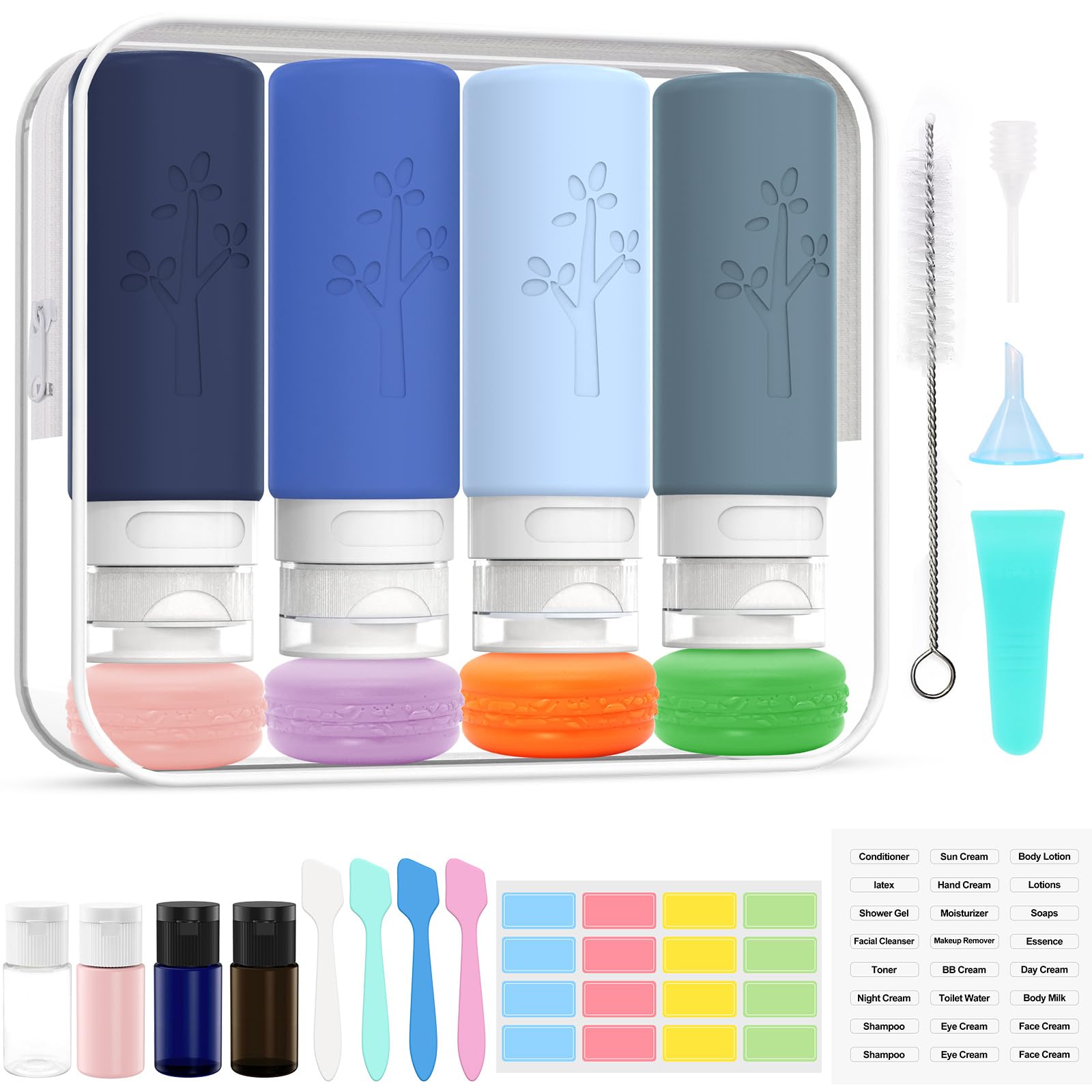 Bottiglie Viaggio Silicone Bottiglie Da Viaggio Mrsdry 56,7g
