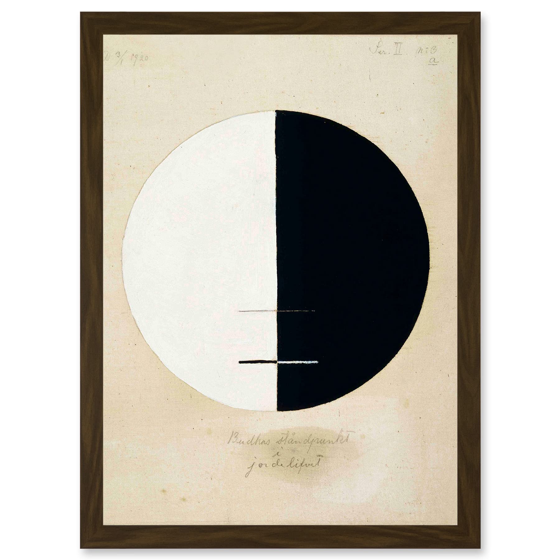 Hilma Af Klint 1920 Buddhas Standpoint Earthly Life Abstract Artwork Framed Wall Art Print A4 - Artery8