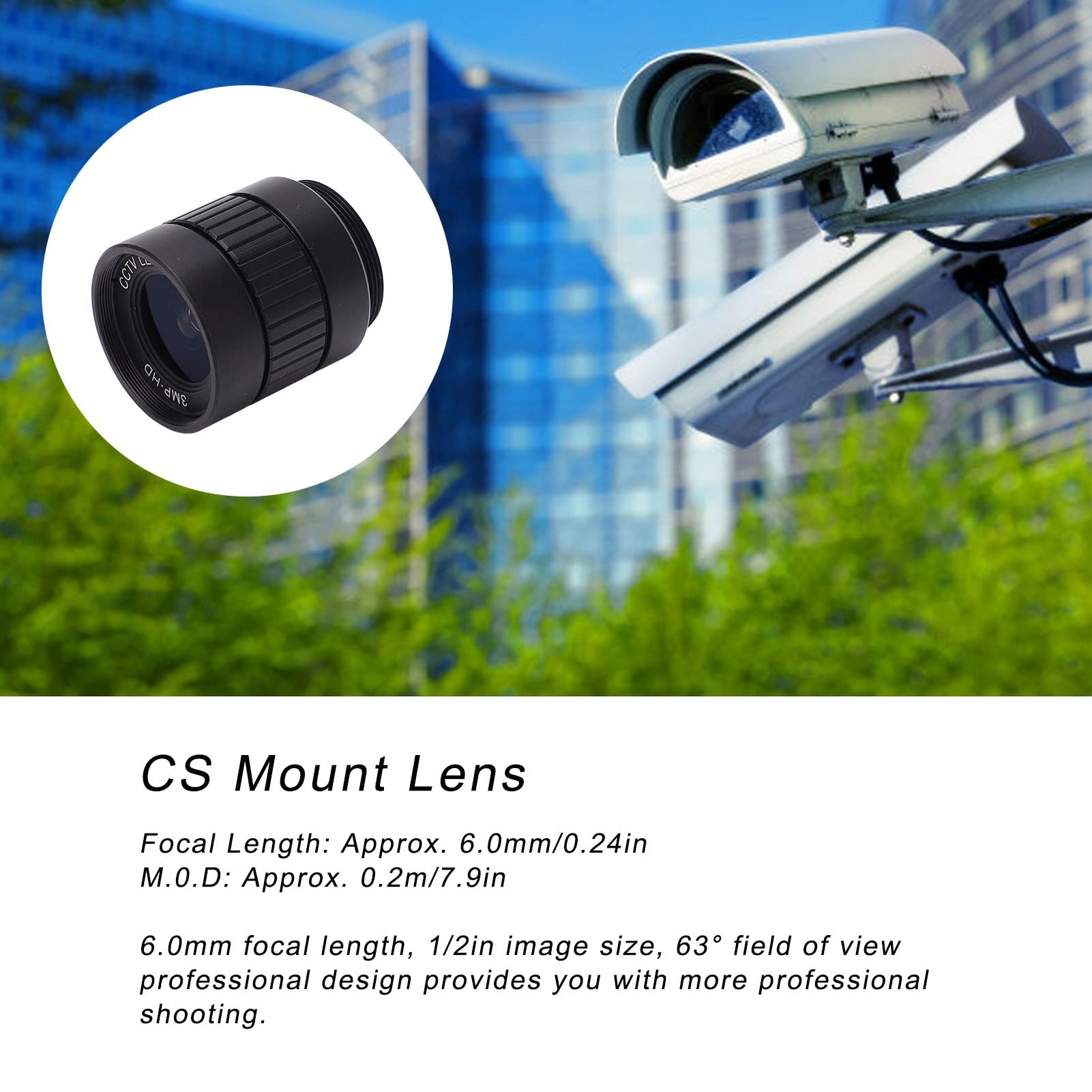 Objectif CCTV 25 Mm F1.4 pour Caméra à Monture C, Réglage Manuel de L'ouverture et de la Mise au Point, Angle de Vision de 19,6, Objectif de Film de Caméra à Monture