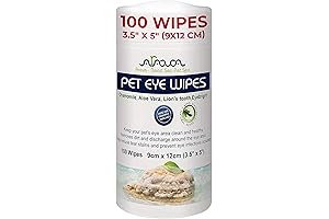 Arava Pet Eye Wipes for Dogs & Cats Anti-Tear Stain Discharge Crust Remover