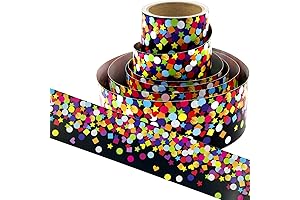 Confetti Bulletin Board Borders: Vibrant Bulletin Board Decoration