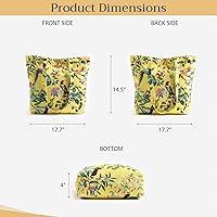 Vista 5 de Maison d' Hermine Bolsa de lona para mujer, bolsa de lona de algodón reutilizable para el hombro, bolsas de comestibles a granel con asa para 01