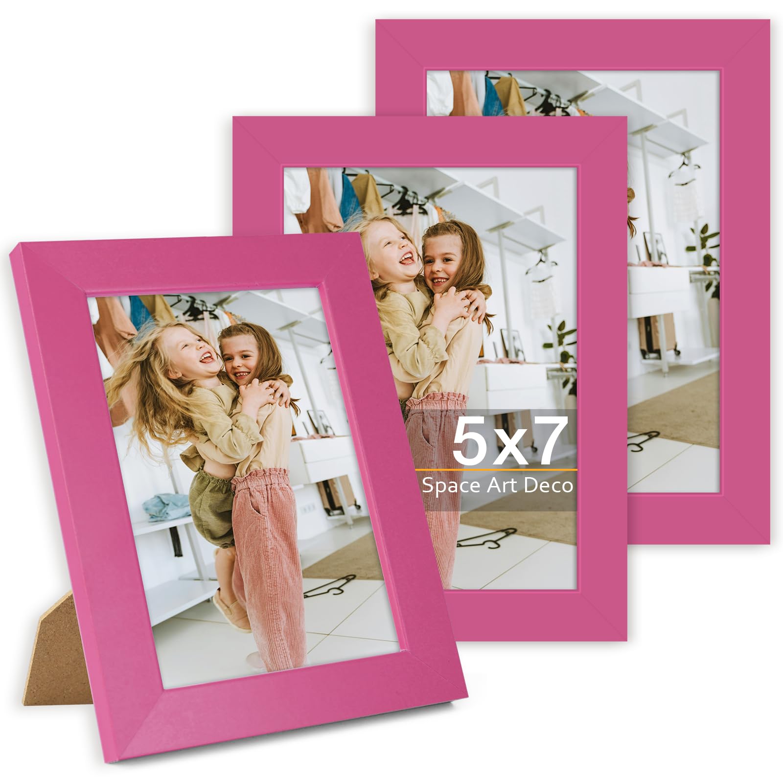 Amazon.com - Space Art Deco, 5X7 Picture Frame, Set Of 3 Hot Pink