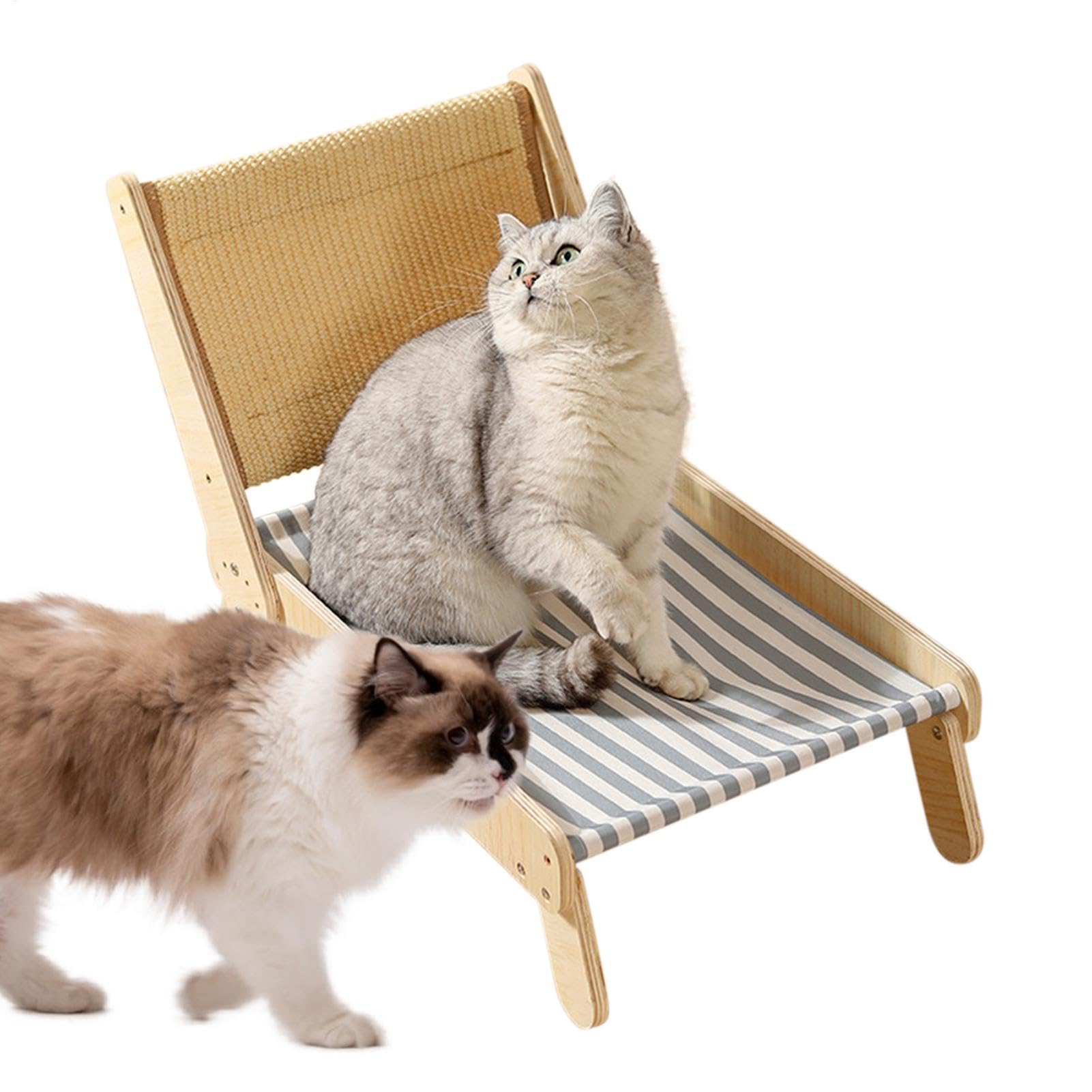 Cat Sisal Chair, Sisal Cat Hammock Camas de rascador elevadas para Gatos | Cama de playa de 4 posiciones para un cachorro de gatito para adultos